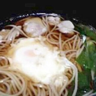 ねぎの青いところも使ってね！お蕎麦